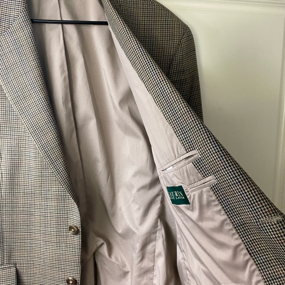 Ralph Lauren, Size 44R, Houndstooth browns pattern,100% Wool, Blazer/Coat/Jacket - Picture 5 of 11